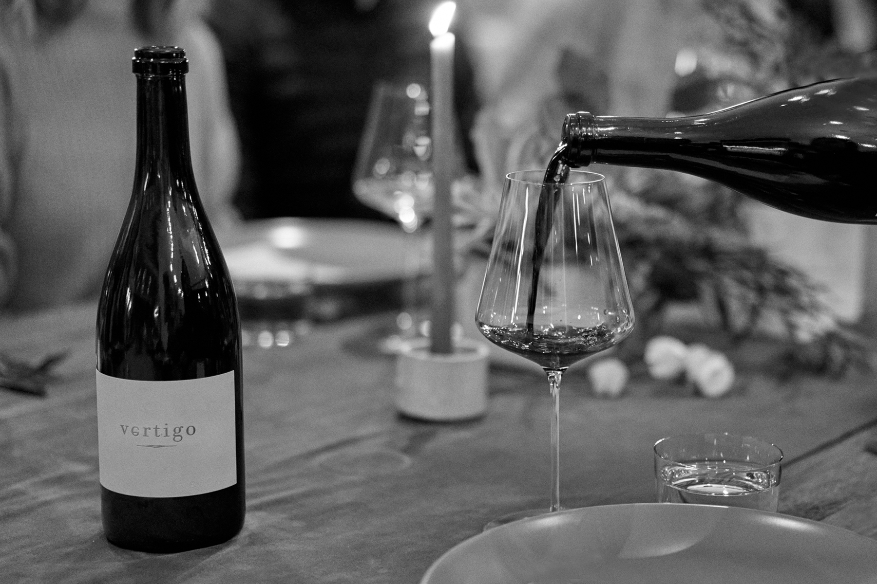 wine paired dinner at Booker