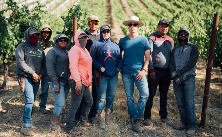 The amazing booker team in the vineyards